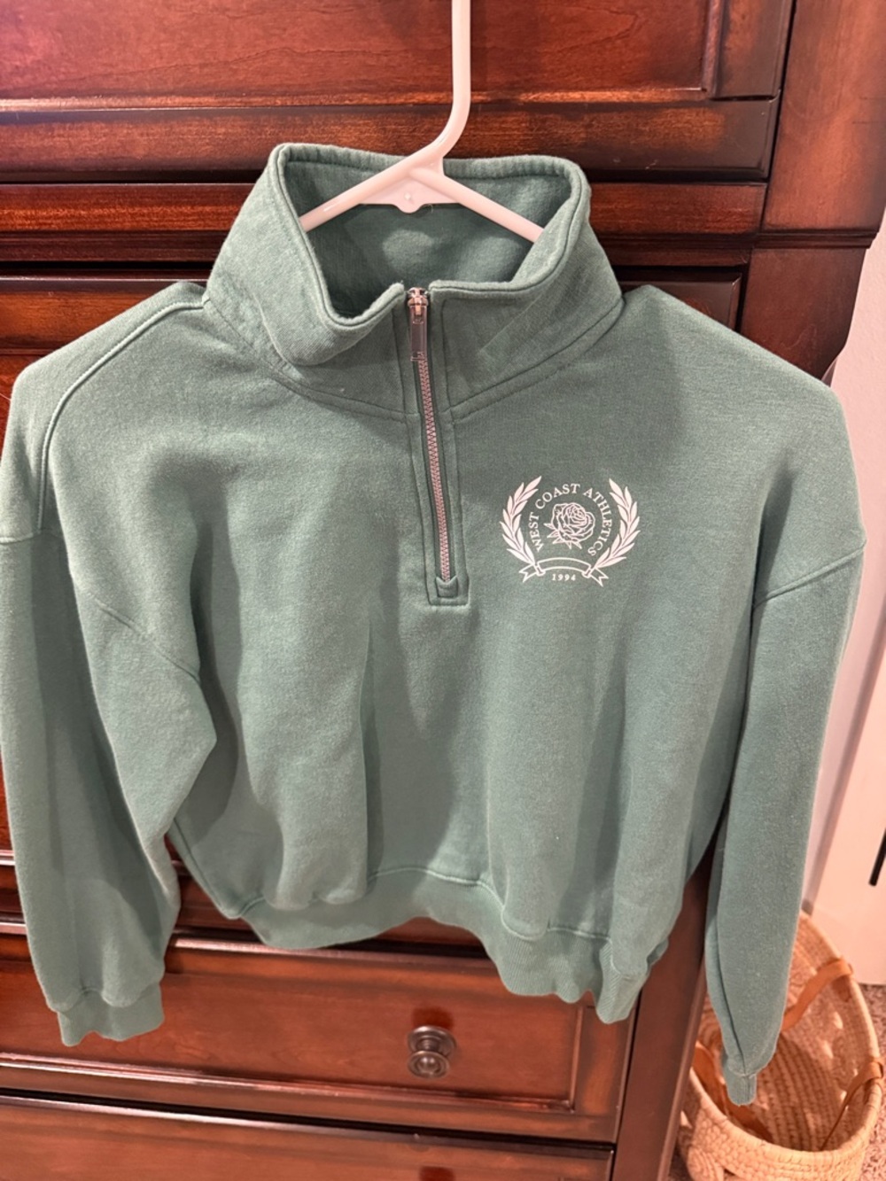 Old Navy Girl’s Forest Green Quarter-Zip Pullover